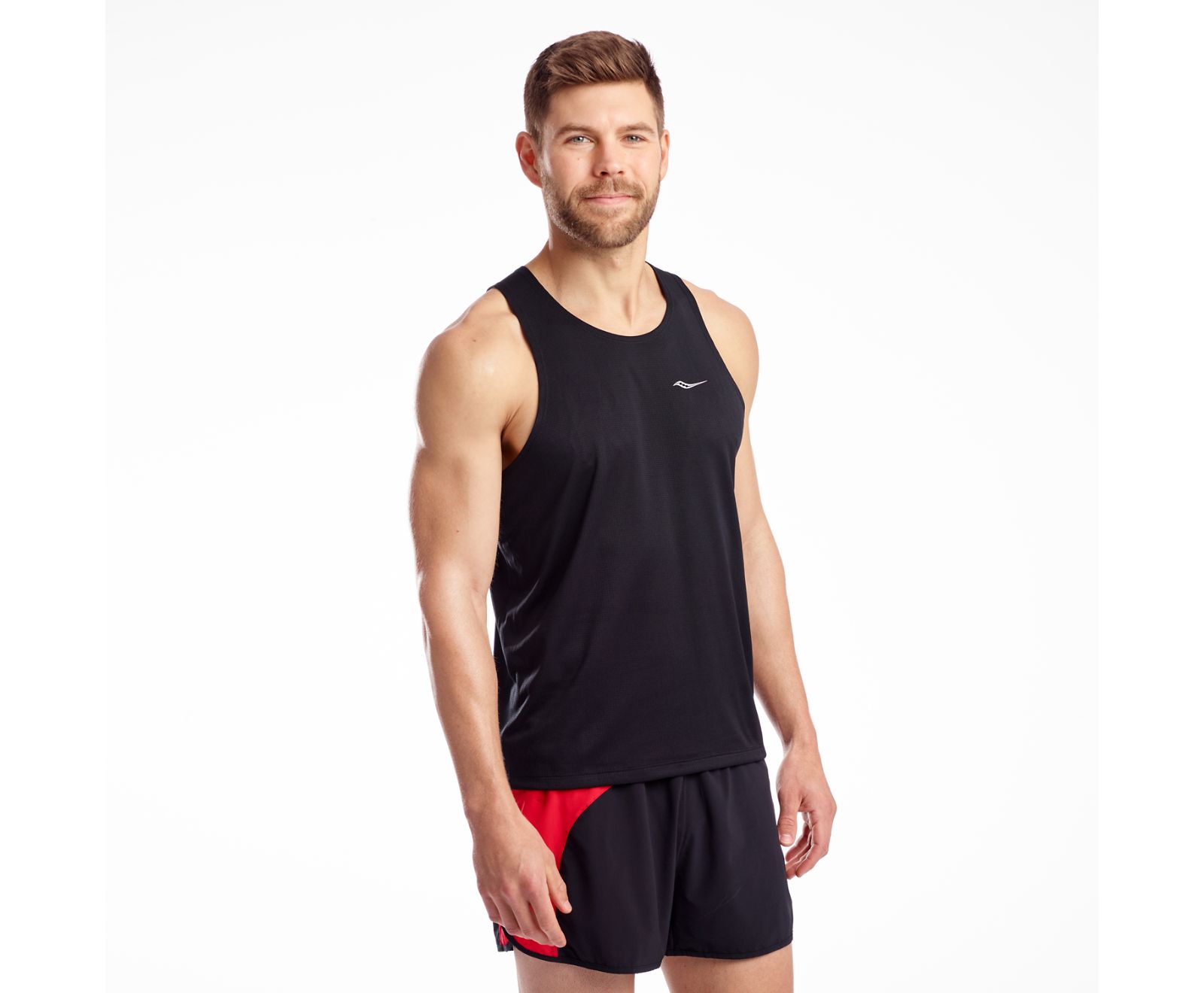 Saucony Stopwatch Singlet Linnen Herr Svarta | Sverige 308TCE